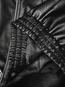 SHEIN LUNE Plus Size Women's Solid Color PU Leather Casual Versatile Everyday Jacket Winter - Black - View 12