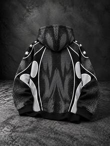 Gym Rark Gritte Field Men's Contrast Color Round Neck Raglan Sleeve Casual Loose Daily Sports Hoodies Top, Gym - Multicolor - View 2
