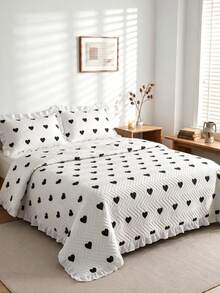 Luxury "Bedspread" Made In Turkey With Soft Touch Good Quality 195*235 With Pillowcase - White - View 7