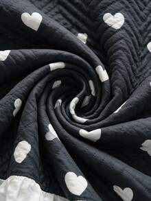Luxury "Bedspread" Made In Turkey With Soft Touch Good Quality 195*235 With Pillowcase - Black - View 6