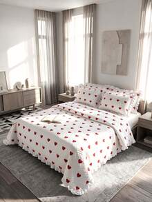 Luxury "Bedspread" Made In Turkey With Soft Touch Good Quality 195*235 With Pillowcase - Creamy White - View 5