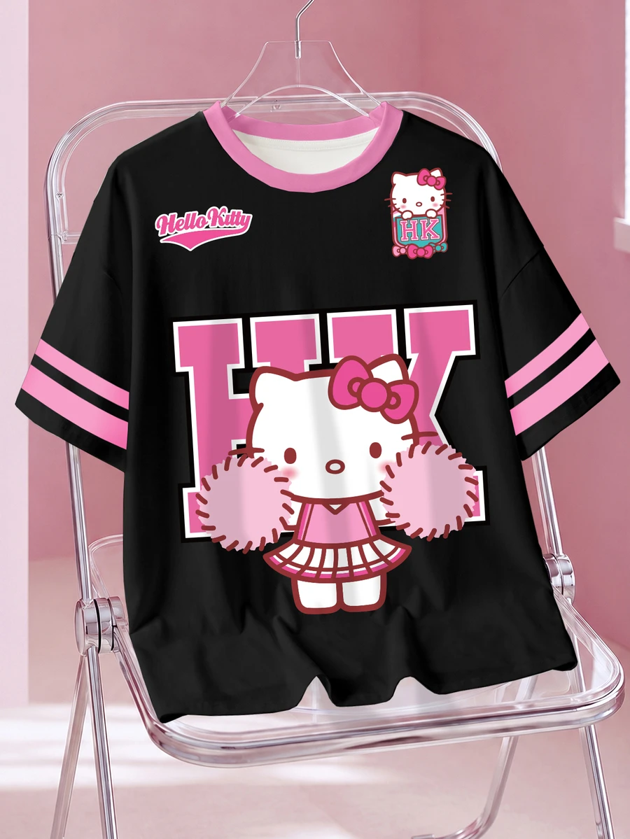 HELLO KITTY AND FRIENDS | SHEIN Plus Size Women's Letter Cartoon Print ...