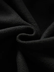 ROMWE MEN Men's Oversized Zipper Sweatshirt Sweatshirt With Blurred Figure Print - Black - View 5