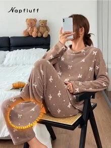 Napfluff 女士睡衣套裝 - 棕色 - 查看 1