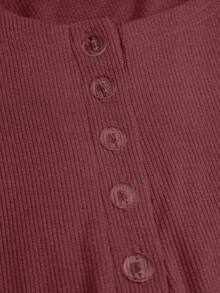 SHEIN Women's Slim Fit Long Sleeve Button-Up T-Shirt Everyday Daily Wear Burgundy Autumn Casual - Watermelon Pink - View 7