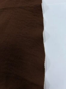 SHEIN Holidaya 女款燈籠袖熱帶風鬆弛優雅不對稱層次抓皺下擺洋裝 夏季純色顯瘦 派對度假海灘深棕色 - 深棕色 - 查看 8