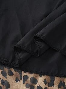 Velvienne Vestido Maxi de Gasa Transparente con Estampado de Leopardo para Mujeres Talla Grande;Presenta un Diseño Elegante que Cierra la Cintura y Estiliza-Perfecto para Eventos Nocturnos de Otoño / Invierno - Marrón - Ver 7
