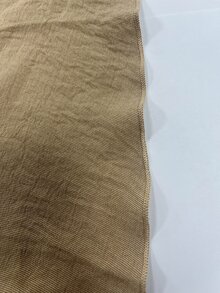 SHEIN Holidaya 女款燈籠袖休閒浪漫熱帶風鬆弛優雅時尚百搭不對稱下擺層次抓皺洋裝 夏季純色度假風 - 卡其色 - 查看 8