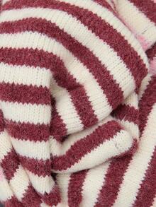 Nöista Pink And Burgundy Stripe  Knit Cardigan With Buttons. Cute, Casual, Back To School,  Weekend, Informal Dinner,  Fall, Autumn Winter Women's Cardigan.. - Pink - View 10