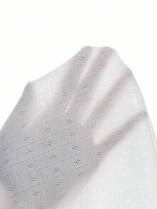 Vionelle Celure 大尺碼女款秋季甜美蕾絲飾邊長袖 T-shirt 修身 3 鈕扣休閒基礎白色上衣 優雅絲滑日常針織 Tee 適合度假居家 - 白色 - 查看 6
