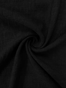 LUMIGAL Minimalist Green Elegant Mature A-Line Dress For Middle-Aged Women - Black - View 8