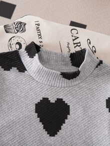 SHEIN Infant Girls' Spring/Autumn/Winter Casual T-Shirt Set - Grey - View 5