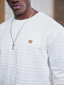 Mainfolk Men's Casual Long Sleeve T-Shirt For Daily Wear Halloween Christmas Winter Party Autumn - White - View 5