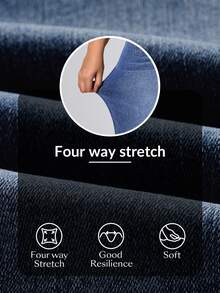 Flexra Jeans de talla grande de denim suave con lavado claro y elástico - Azul lavado medio - Ver 9