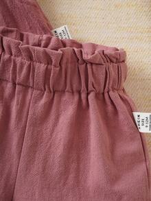 Souflis Souflis Conjunto de 2 piezas para niña bebé en rosa empolvado, elegante, modesto, lindo, para uso diario y casual, ideal para sesiones de fotos de primavera y verano, a juego con la familia - Multicolor - Ver 7