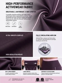 Powerista Women's Colorblock High Waist Daily Fitness Sports Leggings - Purple - View 3