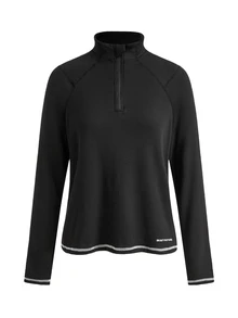 In My Nature Women's Raglan Sleeve Half-Zip Fleece Outdoor Jacket - Black - View 5