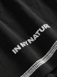 In My Nature Women's Raglan Sleeve Half-Zip Fleece Outdoor Jacket - Black - View 4