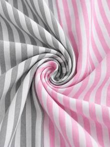 SHEIN 2PCS Plus Size Sleep Bottoms Night Formal Lounge White Pink - Multicolor - View 9