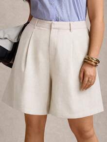 Comfylo Summer Casual Kawaii Versatile Commute Beach Plus Size Shorts Vacation Date Night White - White - View 6