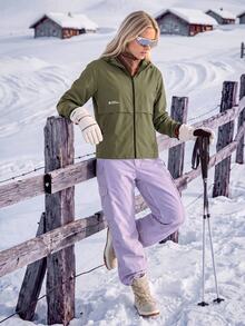 In My Nature Women's Outdoor Zipper Long Sleeve Pocket Jacket Sportswear Hiking Trekking Camping Skiing, For Fall Winter - Army Green - View 7
