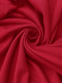 Rometta Plus Size Casual Solid Color Twist Front Dress Maxi Women Outfit - Red - View 8