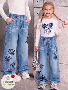 SHEIN Teen Girls Fall Clothes Fashionable Versatile Solid Color Cargo Pants, Fall, Casual, Minimalist, Bac Baby Blue - Baby Blue - View 7