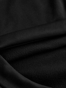 Mainfolk Men's Casual Loose Fit Pullover Hoodie Sweatshirt, Spring/Autumn, Standard Size, Black, Solid Color With 2 In 1 Design - Black - View 6