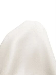 Pariaura Double-breasted Waterfall Collar Woolen Coat - Apricot - View 7