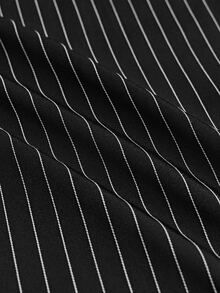 FRESIVO Men's Fashion Commuter Striped Loose Fit Pants - Black and White - View 5
