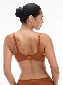LUVLETTE Foll Print Push-Up T-Shirt Plunge Basic Breezy Comfort Halloween Turmeric Yellow Bra - Ginger - View 4