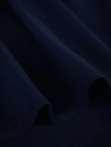 Velvienne 大码薄纱雪纺层叠下摆优雅无袖连衣裙（女款） - 藏蓝色 - 查看 6
