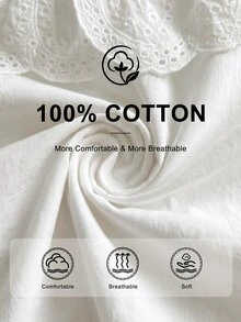 SHEIN 日韓風秋季薄款單件返校甜美仙氣嬰兒蕾絲飾邊彼得潘領白色上衣，寬鬆長袖通勤款 - 白色 - 查看 2