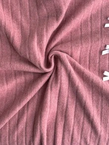 SHEIN Women Ribbed Knit Bow Detail Long Sleeve Top & Pants Pajama Set, Soft Casual Lounge Sleepwear - Dusty Pink - View 6