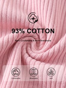 SHEIN Young Girl Ribbed Knit Long Sleeve Tee, Elegant Embroidered Lace Collar Pink Fall Top - Pink - View 3