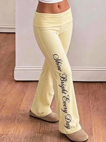 SHEIN Tween Girls Kids Simple Print Versatile Fashion Autumn/Winter Long Pants - Multicolor - View 8