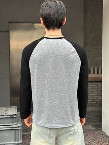 SHEIN 青少年男孩休闲长袖 T 恤，运动街头服饰朋克摇滚音乐节，适合春夏季 - 彩色 - 查看 7
