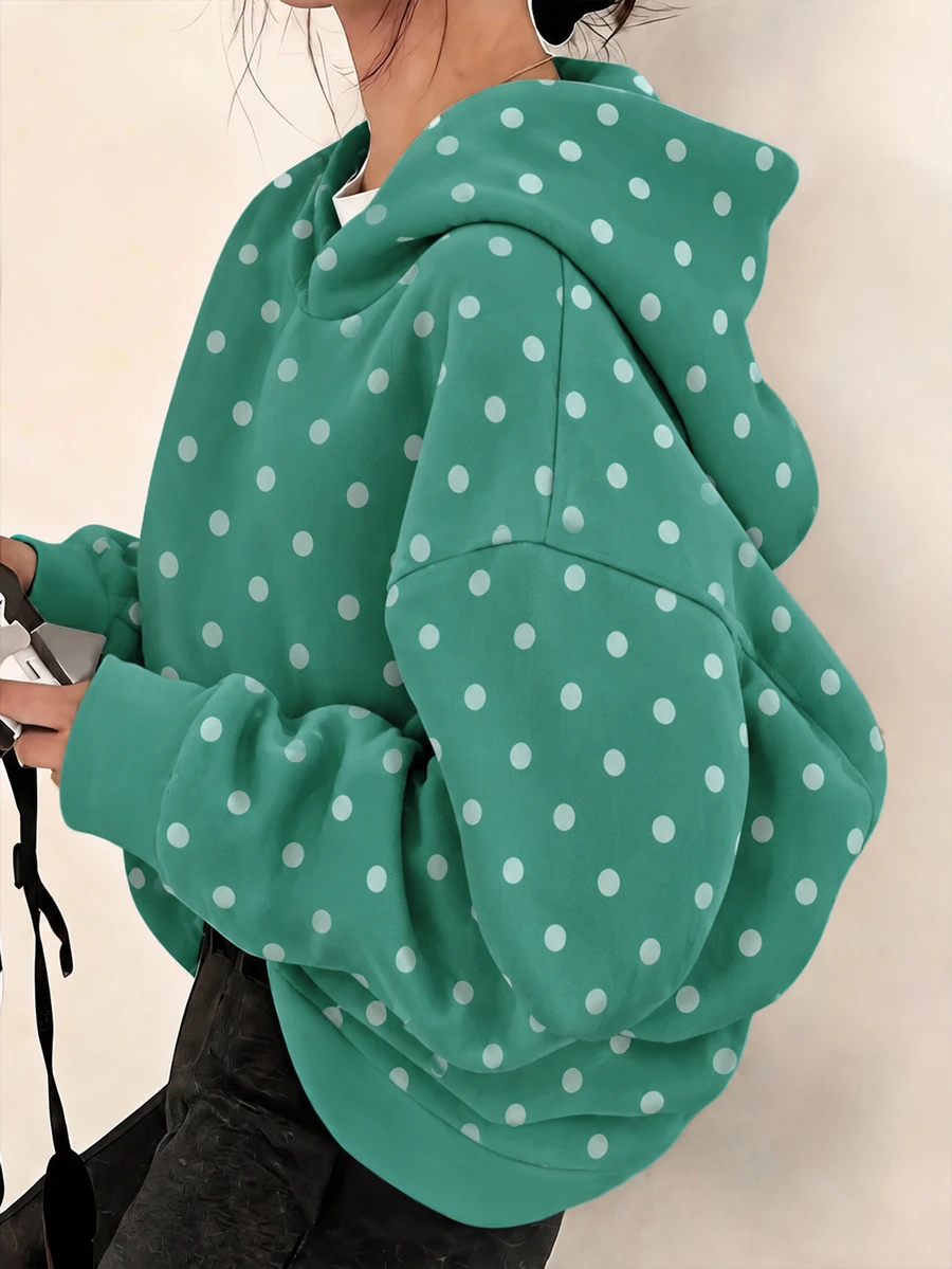 Tween Girls Casual Hooded Sweatshirt With Cartoon Graphic, Suitable For Autumn/Winter - Multicolor - View 1