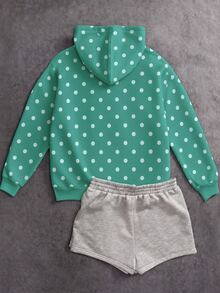 Tween Girls Casual Hooded Sweatshirt With Cartoon Graphic, Suitable For Autumn/Winter - Multicolor - View 2
