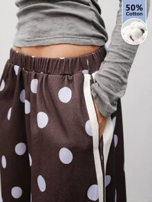 Maija Women's Polka Dot & Striped Print Tapered Leg Pants - Multicolor - View 6