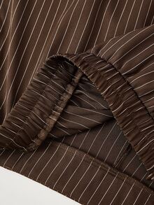 Rusticease Plus Size Brown Pleated Pants Casual Baggy Streetwear Fall Winter 2026 Office - Brown - View 5