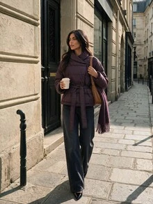 Firerie Women Winter Coats,Autumn,Winter - Red Violet - View 5