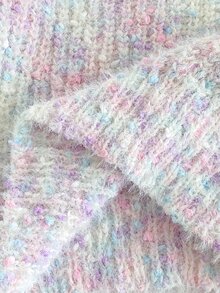 Short Premium Round Neck Sweater, Cute Fashion Versatile Fitted Knit Top For Girls, Autumn New Arrival, Japanese Sweet Style - Multicolor - View 4