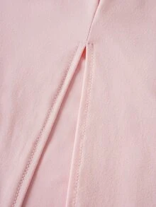 SHEIN Women's Summer Vacation Mesh Patchwork Camisole And Slit Skirt 2 Pieces Set Vacation Night Out Pink Blush Pink Summer Sexy - Pink - View 5