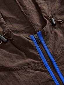In My Nature Women's Zipper Front Long Sleeve Hooded Outdoor Casual Jacket - Coffee Brown - View 7