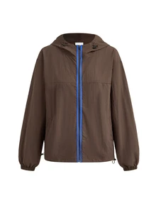 In My Nature Women's Zipper Front Long Sleeve Hooded Outdoor Casual Jacket - Coffee Brown - View 9