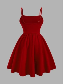 SHEIN Tween Girl Casual Elegant Bow Decor Top And Dress Set, Bow Clothes, - Red and White - View 7