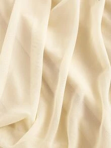 Skyraze Women's Solid Color Asymmetric Collar Ruffle Patchwork Tie-Dye Elegant Mid-Length Apricot Dress,Bodycon Dress - Apricot - View 6