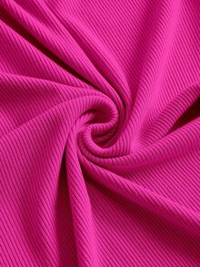 Skyraze Tie Front Ruched Bust Tie Shoulder Cami Dress - Hot Pink - View 6