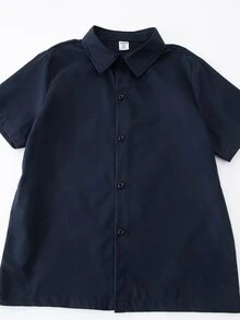 大童男孩修身短袖領口襯衫附口袋與長褲套裝，日常休閒正裝 80 年代學院風俐落穿搭，白色米色 - 彩色 - 查看 5